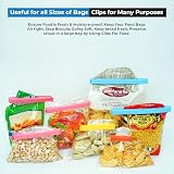 HASSULE 16 Pcs Food Bag Clips 4 Sizes & Colors - Keep Food Fresh view 3