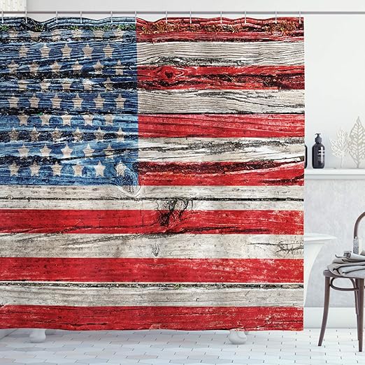 Amazon Com Ambesonne Usa Shower Curtain Fourth Of July