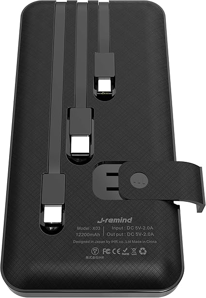 Amazon モバイルバッテリー ポータブル電源 大容量120mah Pse認証済 スマホ4回急速充電 4台同時 タイプc ライトニングケーブル内蔵 Microusb Iphone対応 Android 携帯充電器 タブレット 飛行機内 2 1a コンパクト モバイル バッテリー 通販