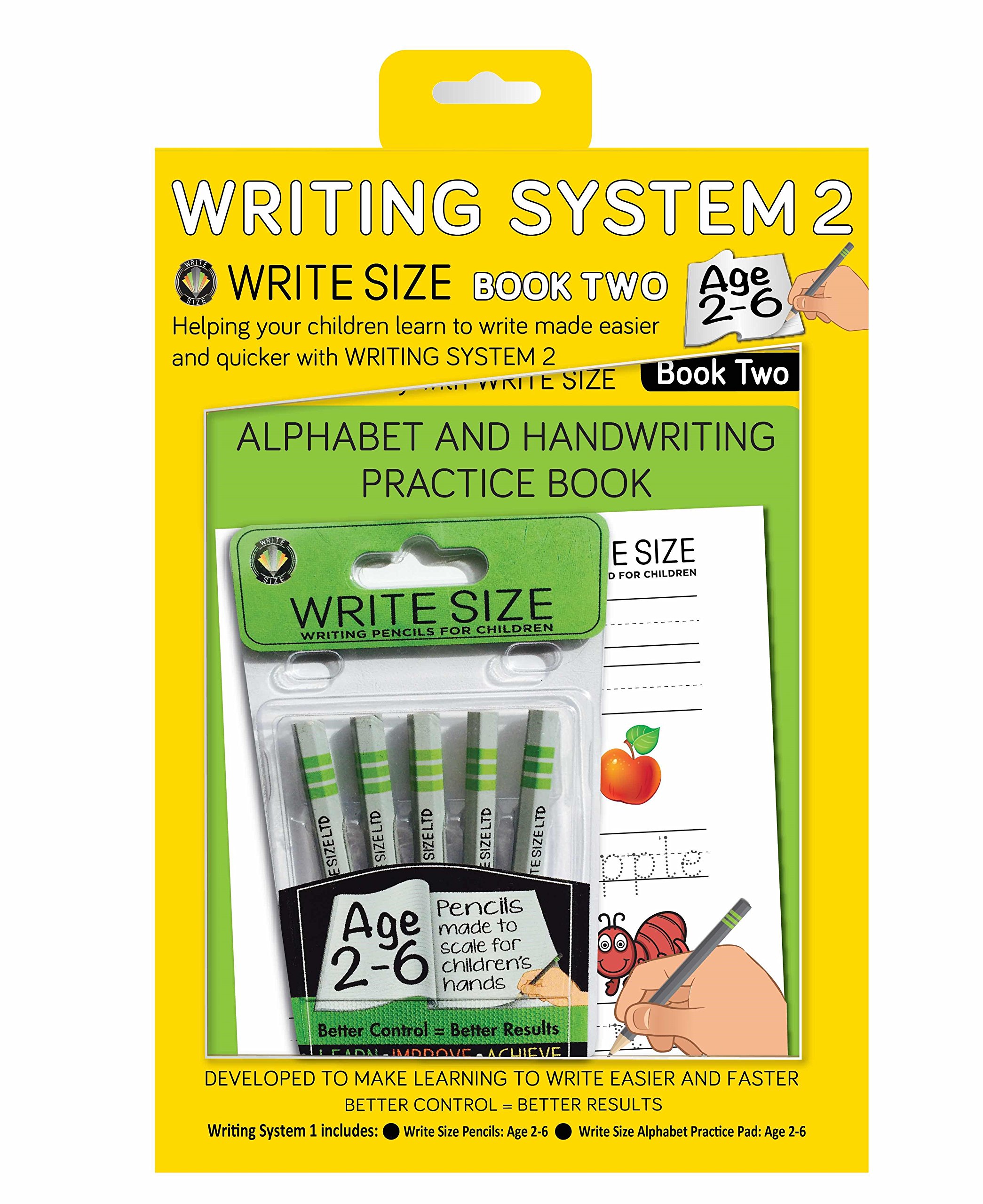 Write Size Alphabet Handwriting Practice Pad - Writing System 2 - (2-6 Years Old)