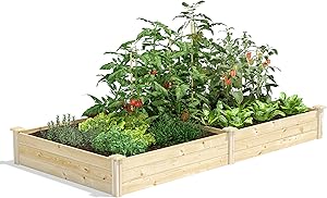 Greenes Fence Original Pine Raised Garden Bed, 4' x 8' x 10.5