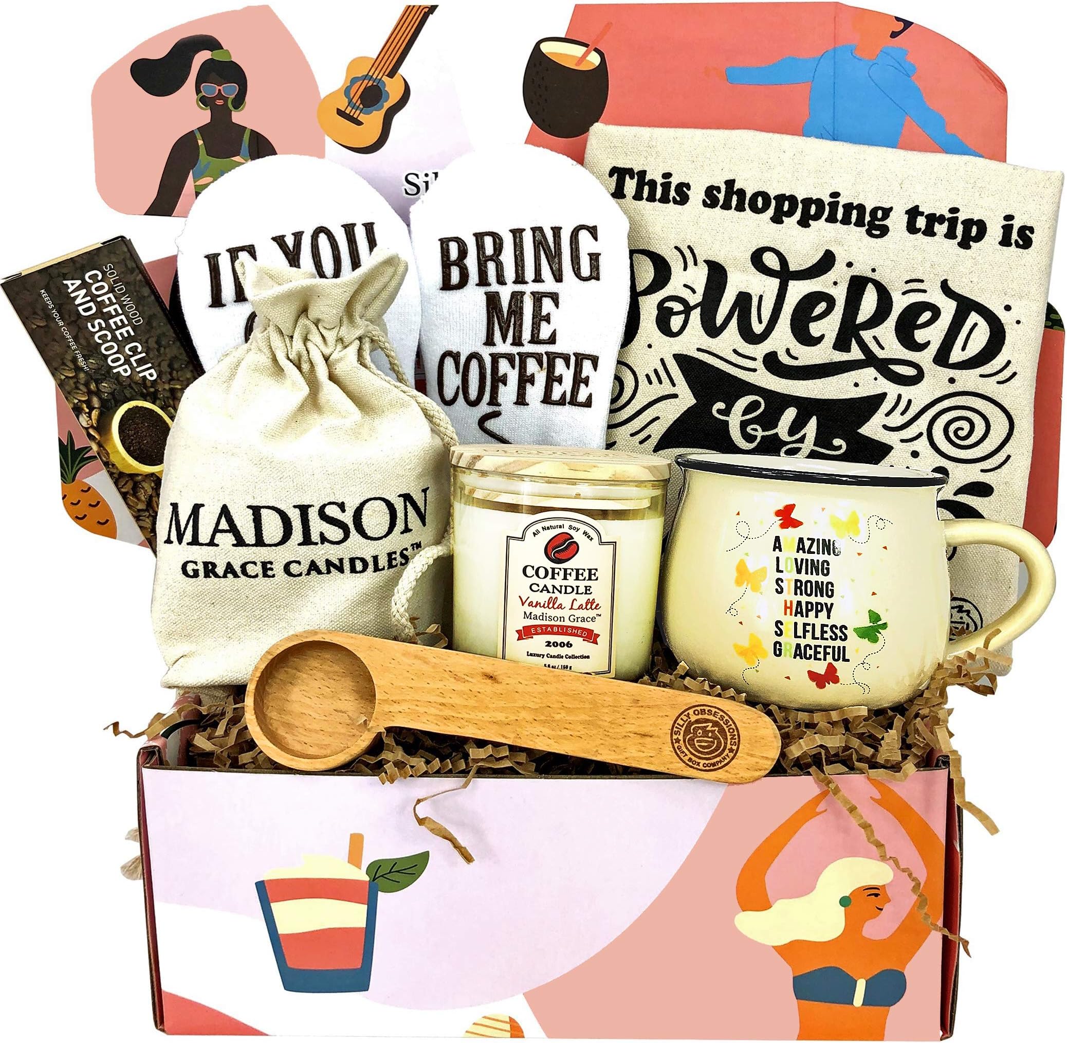 Gift Box for Mother by Silly Obsessions. Birthday Gift Basket for Mom, Wife. Gift Box Set for New Mom, Baby Shower.