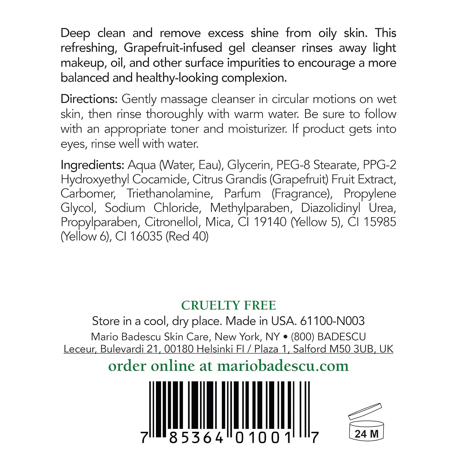 Mario Badescu Botanical Facial Gel, 16 Fl Oz: Premium Beauty