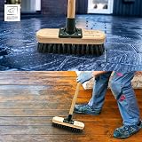 TDBS The Dustpan and Brush Store 9in Stiff Deck Scrubbing Brush with Wooden view 4