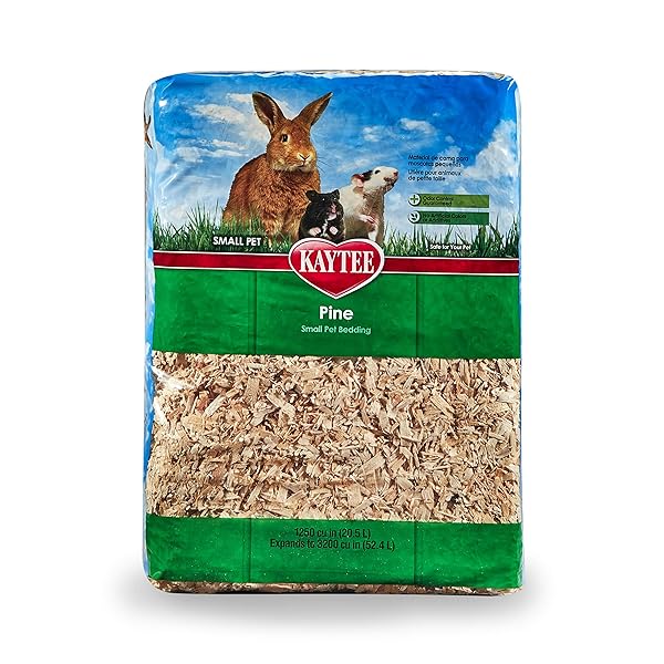 KAYTEE SMALL ANIMAL PINE BEDDING FOR PET GUINEA PIGS, RABBITS, HAMSTERS, GERBILS, AND CHINCHILLAS, 52.4 LITER