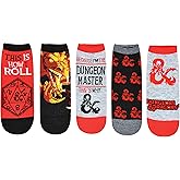 Hyp Dungeons and Dragons D&D This Is How I Roll Juniors/Womens 5 Pack Ankle Socks