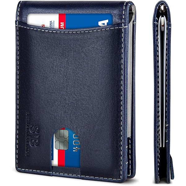 SERMAN BRANDS Portafoglio Con Clip Per Denaro, Portafogli Da Uomo - Foto 5