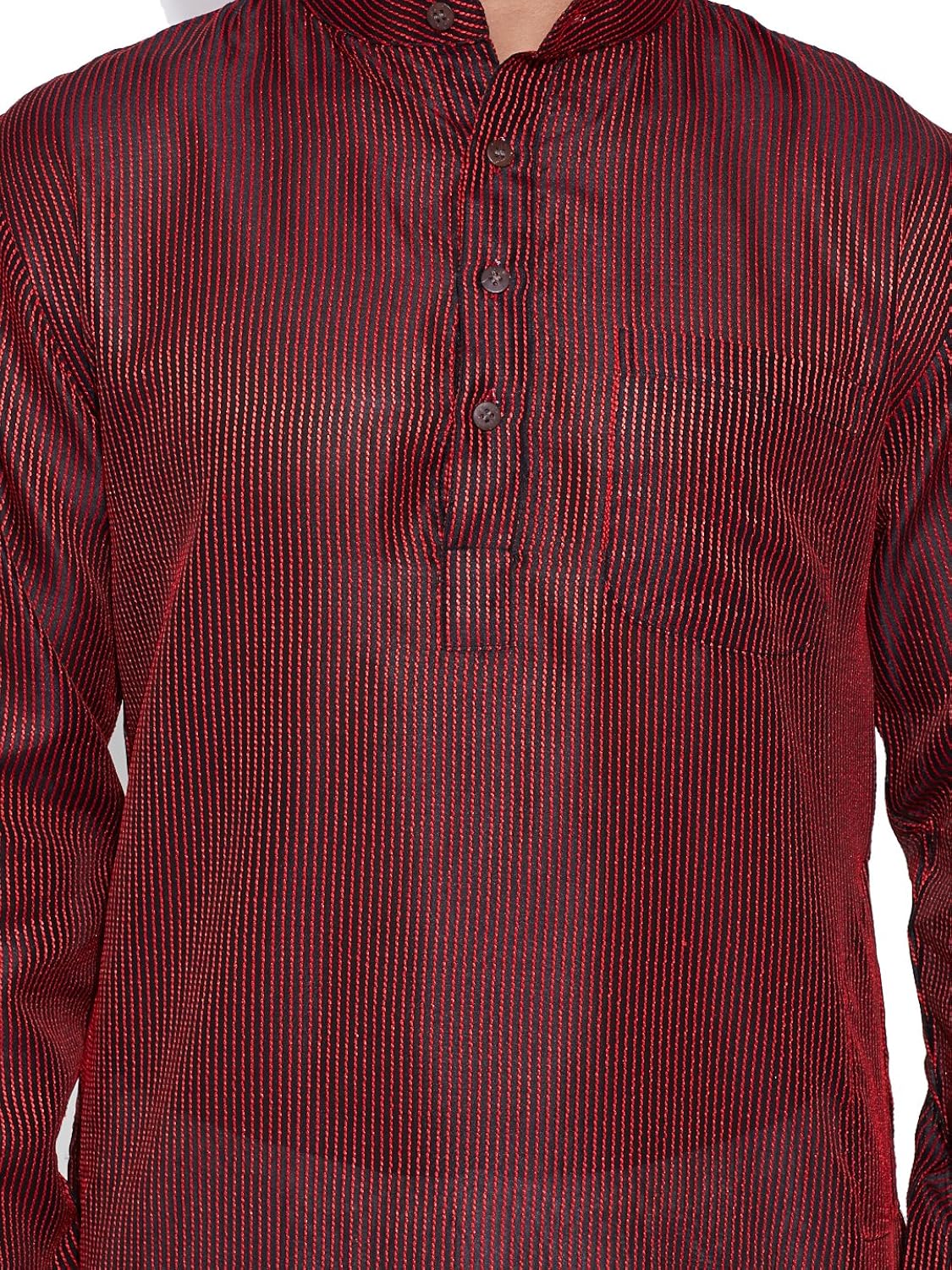 very me men's designer maroon faux silk textured long kurta