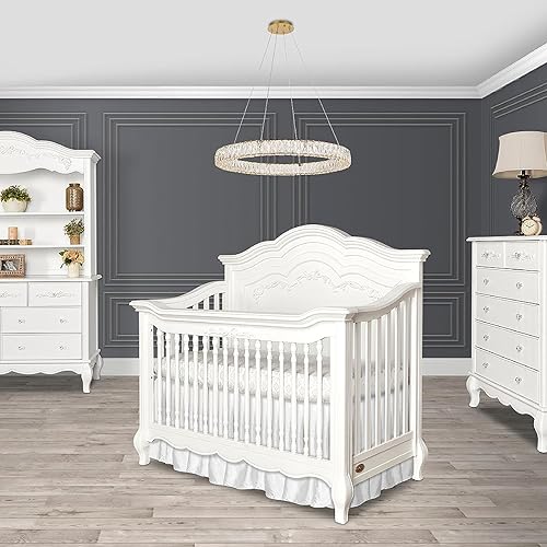 Evolur Aurora Deluxe Edition in Curved Convertible Crib