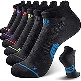 UUSOCKS Ankle Compression Socks 6 Pairs for Men & Women, Low Cut Running Socks for Sports & Workouts with Ankle Support