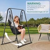 YITAHOME Hammock Chair Stand 150 kg Capacity 85x92x153 cm Black view 3