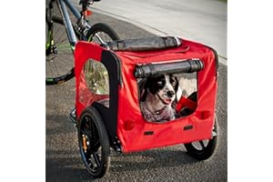 SDHYL Dog Bike Trailer, Portable Pet Bicycle Trailer on Wheel, Foldable Dogs Cart