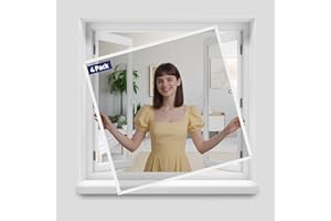 FOSLUOC Window Screen Frame Kit-4 Packs-White,DIY Aluminum Alloy Frame Screen Window Up to 46" x 46" for Windows/Doors,Includes 48" x 99" Mesh & 33ft Spline & Tool Kit, Easy Install,Insect Proof