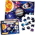 Solar System Space Kids Puzzles - 80 pcs - Large Jigsaw Floor Puzzles for Kids Ages 4-8, 3-5, 5-7, 6-8, 8-10 Boys Girls - Science Educational Toys - Planets and Solar System Toys - Easter Gifts