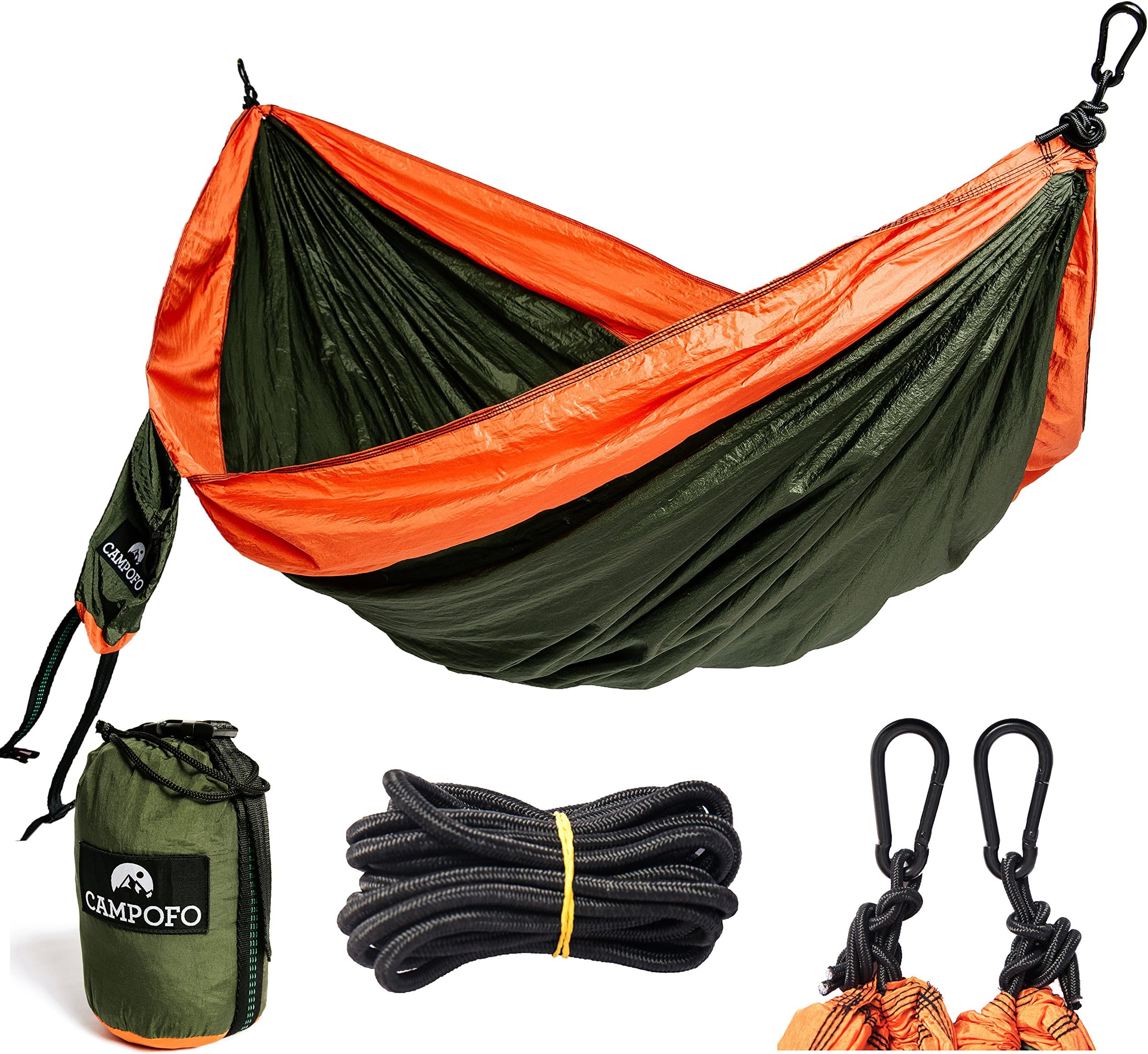 Double Camping Hammock, Perfect-Sized Parachute With Flexible Ropes, Lightweight, Portable, Premium-quality Fabric, An Ideal Companion For Multiple Activities: Camping, Traveling, Picnicking, Hiking.