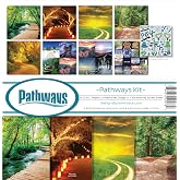 Reminisce Pathways Scrapbook Collection Kit,White, 12x12 inches