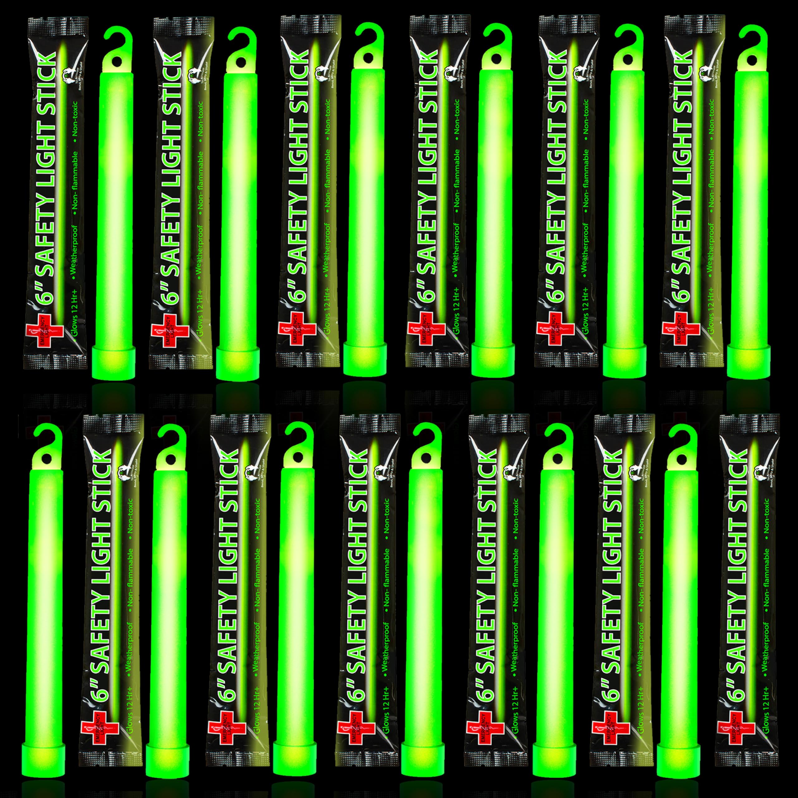 Emergency 10 Ultra Bright Green Glow Sticks