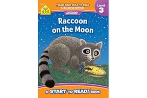 School Zone Raccoon on the Moon, Start to Read! Book Level 3: Ages 6 to 7, Rhyming, Early Reading, Vocabulary, Simple Sentence Structure, and More (Start to Read! Book Series)