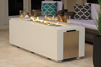 Akoya Outdoor Essentials 42 Modern Concrete Fire Pit Table Bowl W