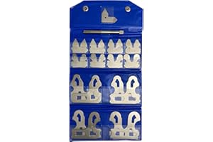 TEXALAN(R) 25 Pc Stainless Steel Radius Gage Set Fractional 1/64-1/2 Inch Gauge with Holder