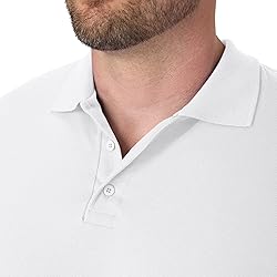 Hanes Mens Pique Short Sleeve Polo