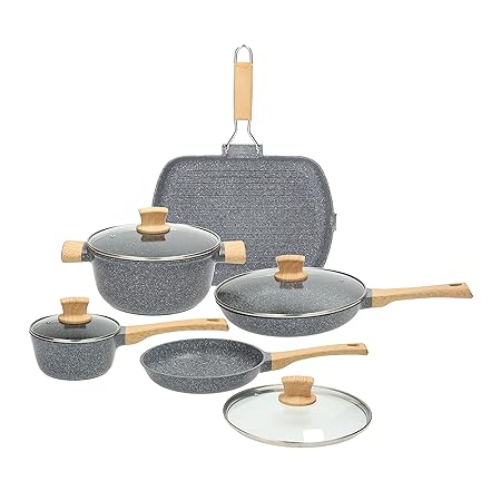 Tognana Energica Batteria Di Pentole Alluminio Pressofuso Grigio