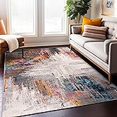 Rugshop Basel Contemporary Abstract Art Stain Resistant Soft Area Rug 7'10" x 10' Multi