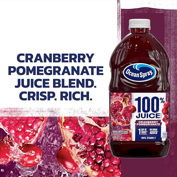 OCEAN SPRAY® 100% JUICE CRANBERRY POMEGRANATE JUICE BLEND, 64 FL OZ BOTTLE