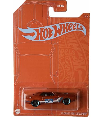 Amazon.com: Hot Wheels '70 Dodge Hemi Challenger, [orange] 1/6 1