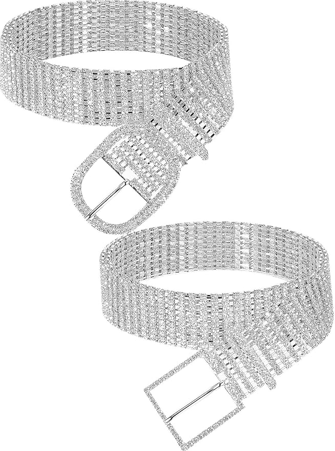 Ceinture Tête Croco Argentée (Ref : CT022)