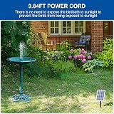 SZMP 3.5W Glass Solar Fountain Pump Kit 9.84ft Cord 8 Nozzles Extension Tube view 3