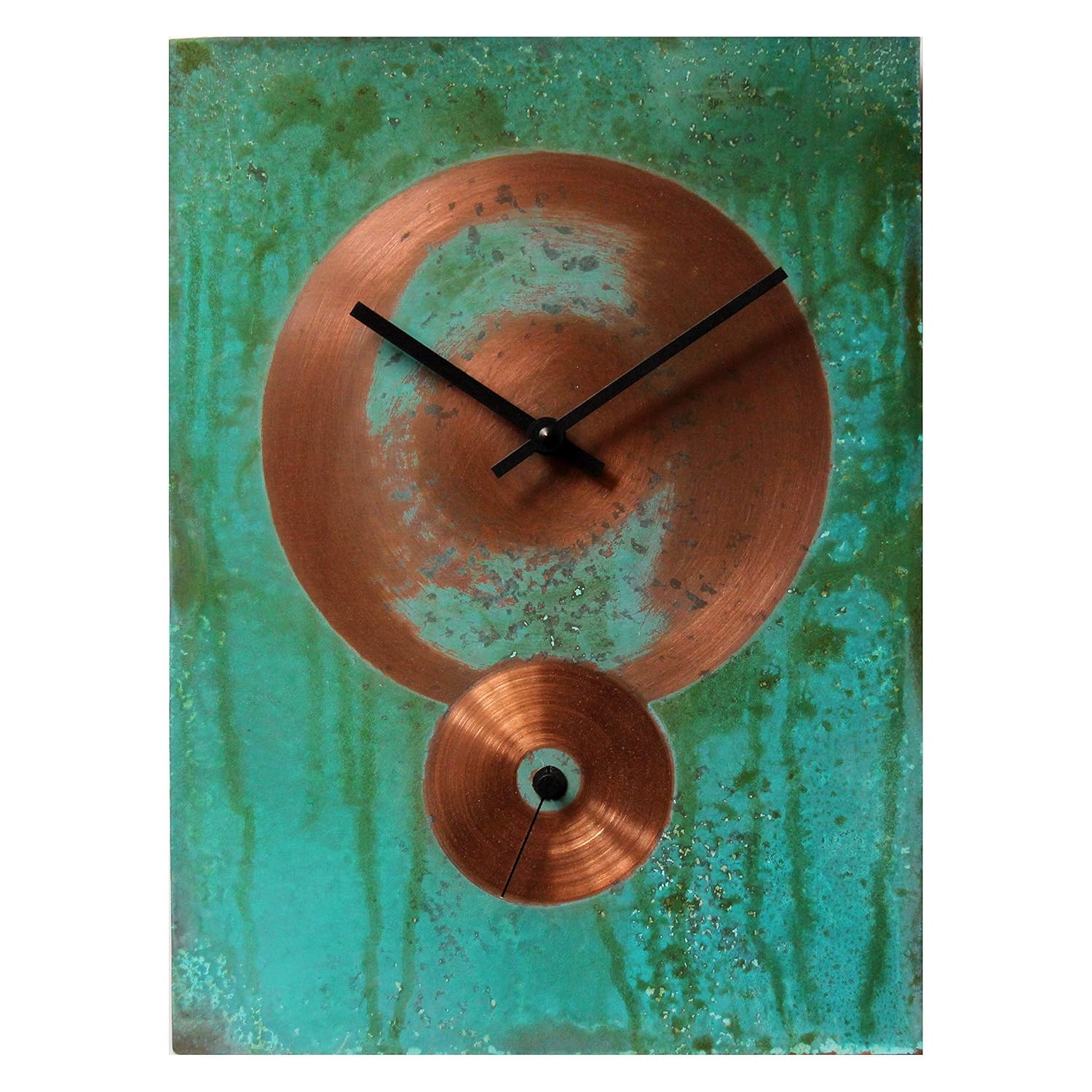 Copper Rectangle Rustic Large Wall Clock 16inch Silent
