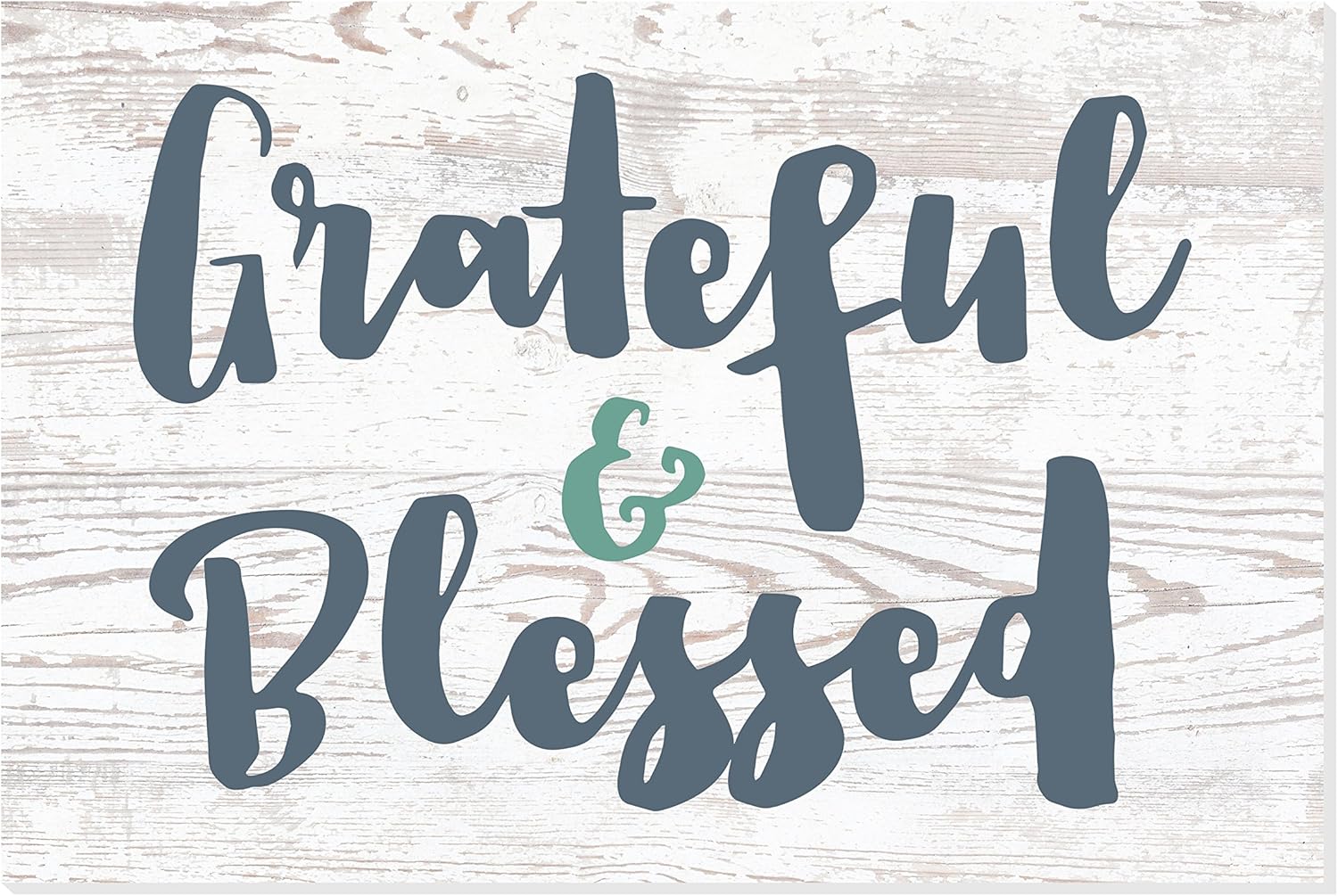 Grateful and Blessed Rustic Wood Wall Sign 8x12