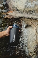 LifeStraw Peak Series Collapsible Squeeze Bottle Water Filter 650ml Dark view 4