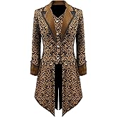 DRTES Women's Steampunk Jacket Victorian Gothic Medieval Vintage Tailcoat