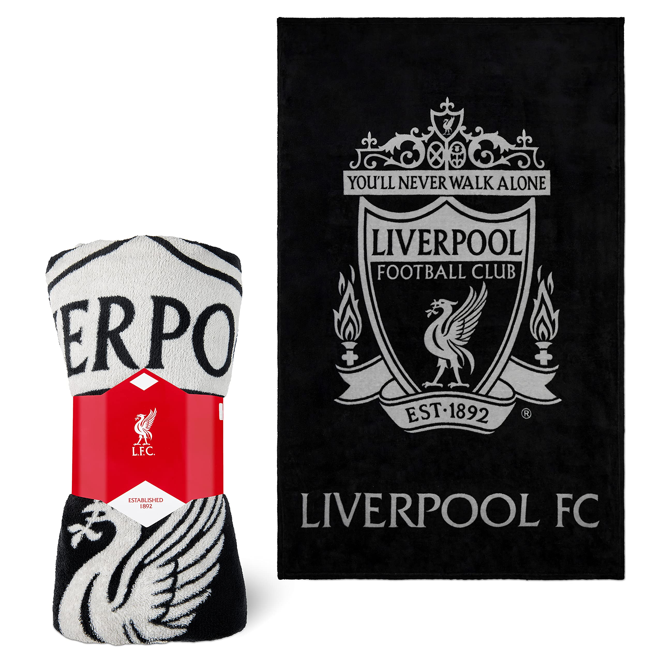 Liverpool F.C. Fleece Blanket, Soft Throws, Sofa Blanket Throw, Liverpool FC Gifts for Men Teens Kids