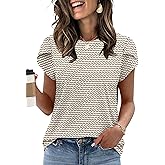 T Shirts for Women Short Sleeve Tops Dressy Blouses Business Casual Beach Vacation Outfits