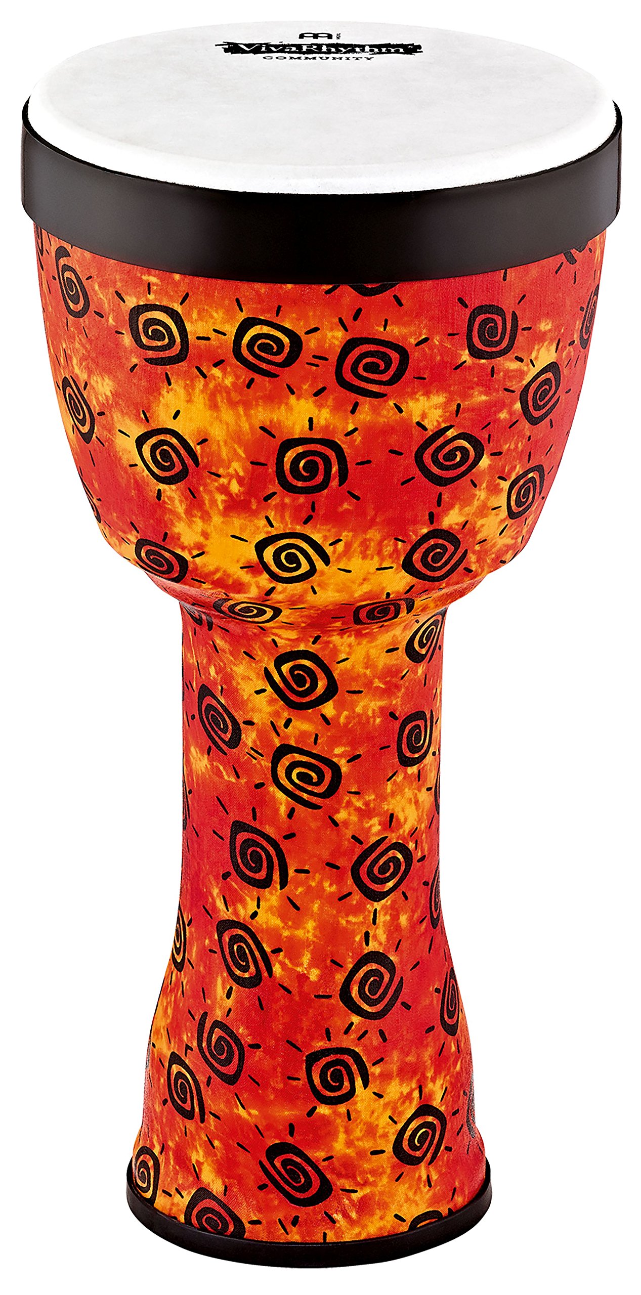 Meinl Percussion VivaRhythm Djembe Instrument - Medium Sized Handdrum - With Synthetic Head - Diameter 10 Inches - Plastic, Multicoloured (VR-SDJPO10-SH)