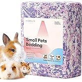 BUCATSTATE Hamster Bedding 15L, 99% Dust-Free Paper Bedding, Lavender | FSC-Certified Paper Bedding, Compactly Packed to Expand 3X, with Vibrant Color and Odor Control for Guinea Pigs and Rabbits