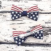 4th of July Bow Hair Clips,2Pcs Girls American Flag Bow Clip,Independence Day Alligator Clips Women Baby Hair Pins Bowknot Hair Accessories for Patriotic Memorial Day,Parade Party