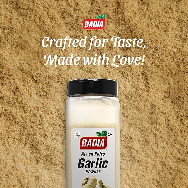 BADIA GARLIC POWDER, 16 OZ – PREMIUM GARLIC POWDER FOR COOKING, SEASONING & SPICE BLENDS, FRESHLY GROUND AND FLAVORFUL