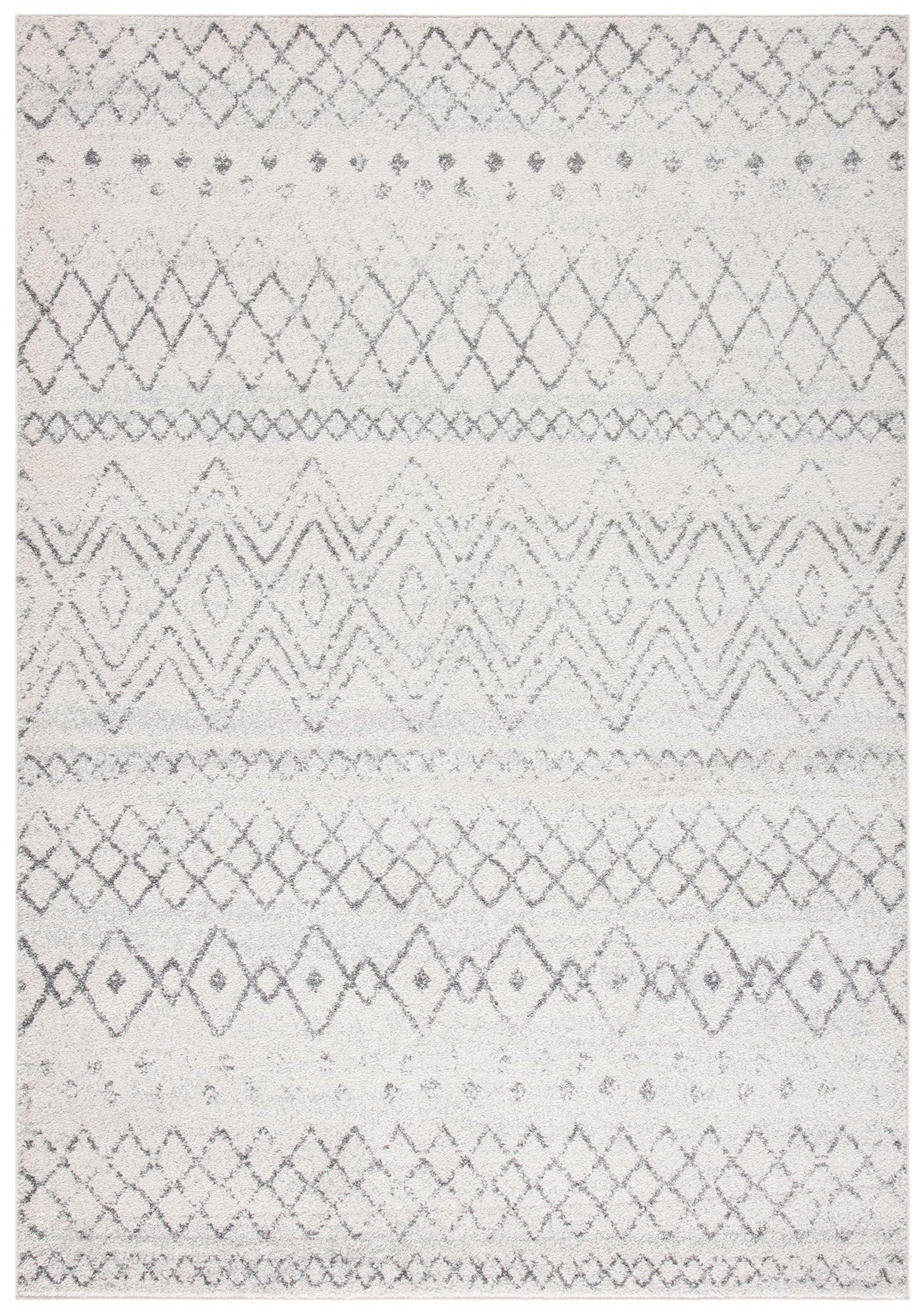 Safavieh Modern Chic Indoor Woven Accent Area Rug, Madison Collection, MAD798, in Ivory/Charcoal, 61 X 91 cm for Living Room, Bedroom or Any Indoor Space