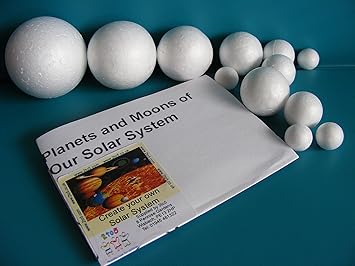Solar System Spheres 12 Mixed Polystyrene Spheres 2cm To 7cm Diameter Solar System Model School Projects