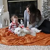 Bedsure Fleece Blanket 220x240 cm Burnt Orange Microfibre Soft Throw view 7