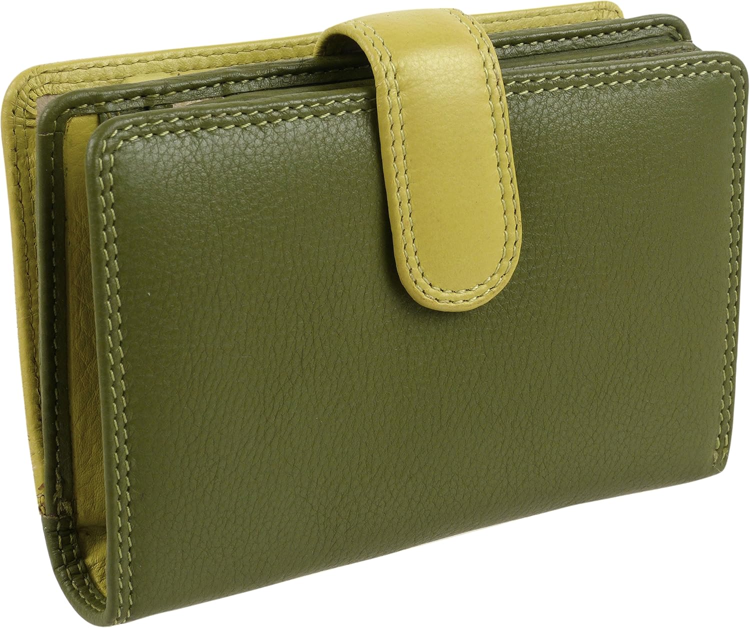 Quality Ladies Soft Leather PURSE Wallet by Visconti Gift Boxed (Lime Green)