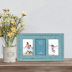 Prinz Homestead Blue Three-Picture Frame, 4 x 6
