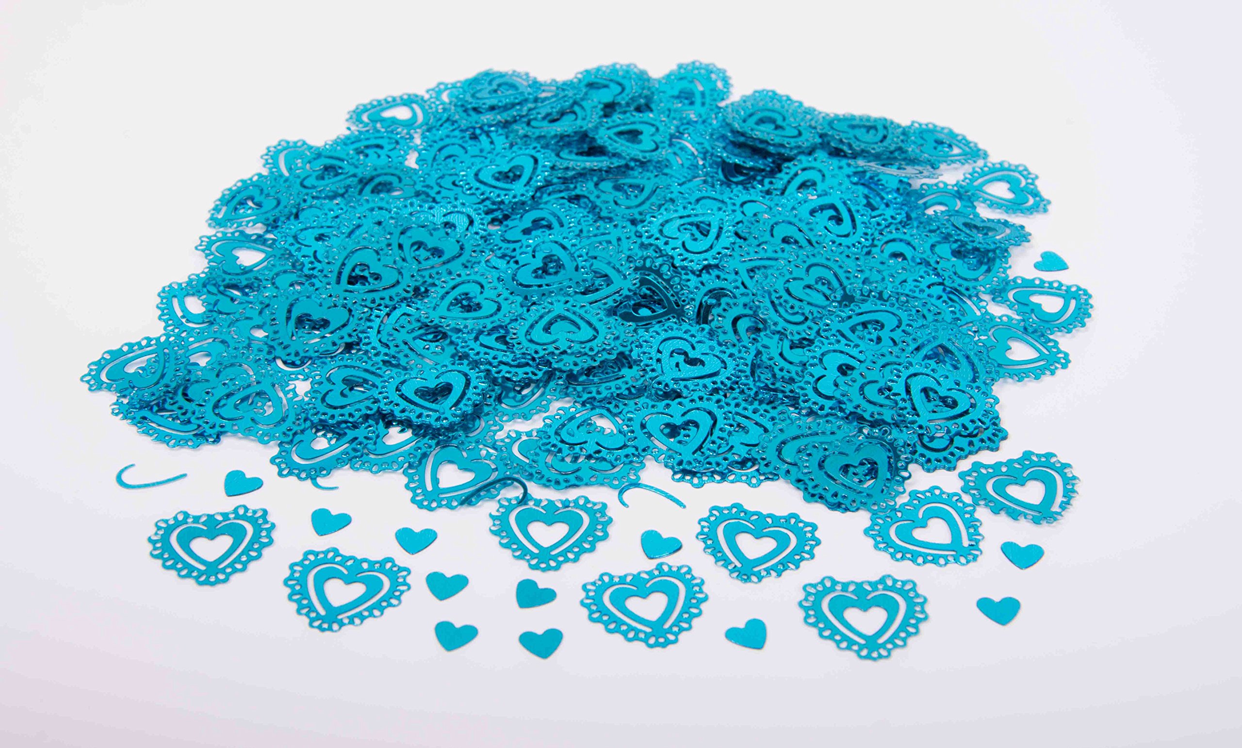 SW Wholesale Vintage Style Hearts Wedding Party Table Confetti Decorations (TURQUOISE)