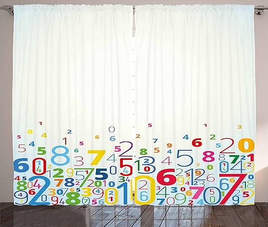 Amazon Com Ambesonne Mathematics Classroom Curtains Rainbow