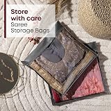 FiNeWaY 20 Pack Saree Storage Bags with Zip Clear Moisture-Resistant Grey view 2