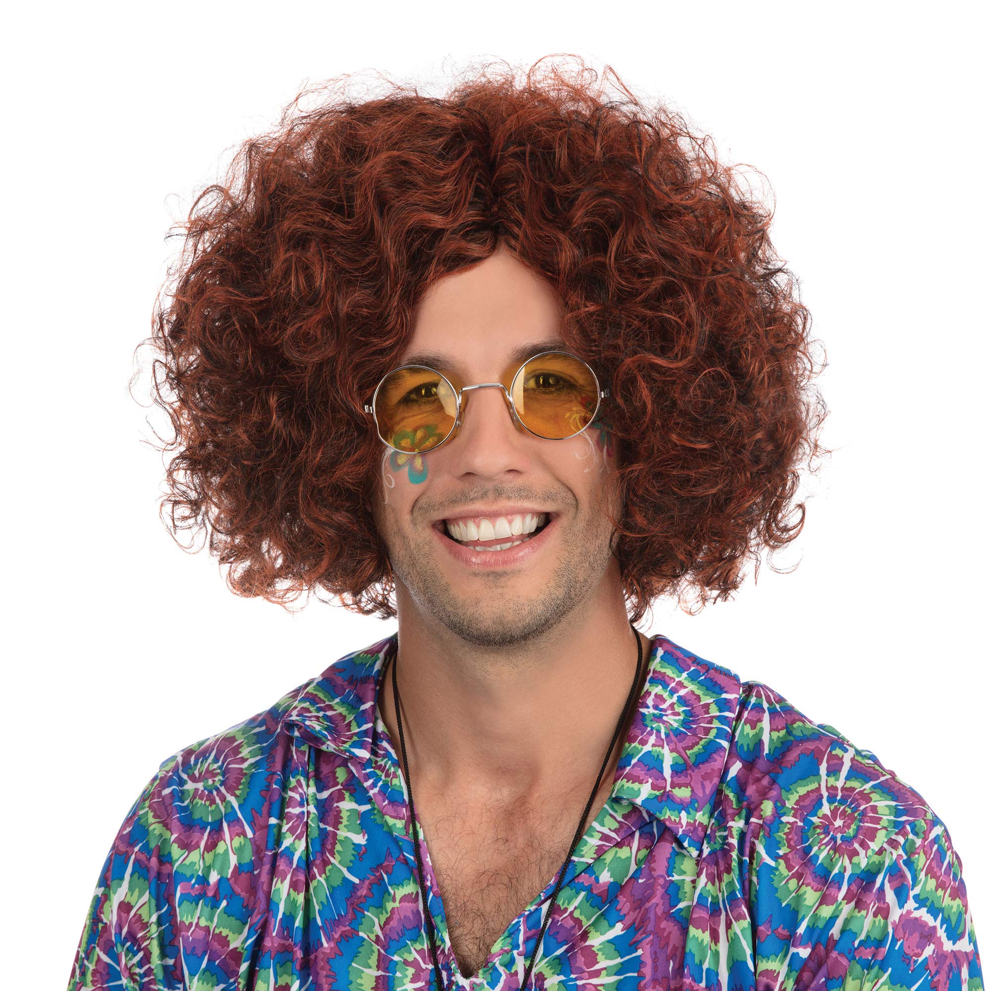 Bristol Novelty BW283 Man's Hippy Wig, Brown/Black, One Size Halloween